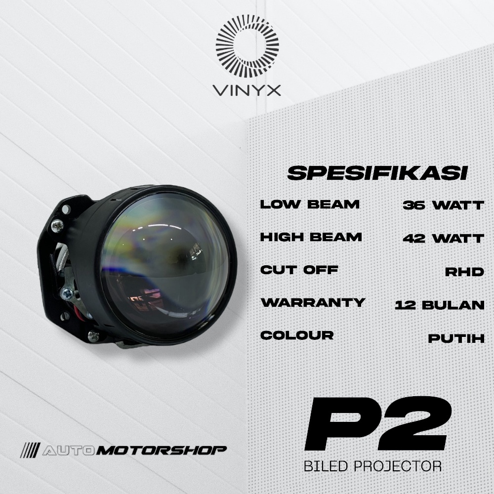 Jual Projie Proji Projector Biled Vinyx P2 2 5 Inch Blue Lens 42w