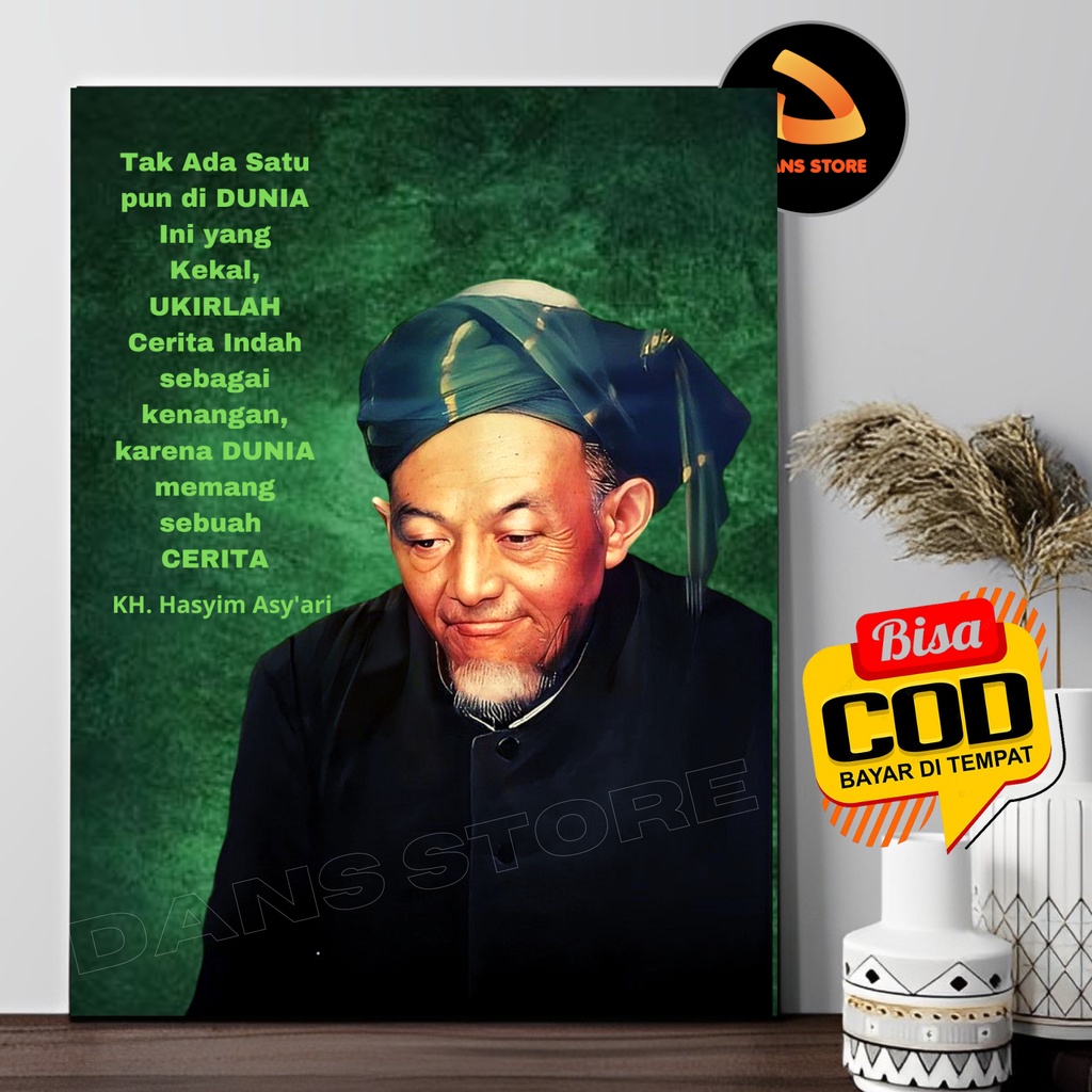 Jual KH Hasyim Asy Ari Pendiri NU Poster Habib Poster Kyai Poster Ulama Hiasan Dinding Papan MDF