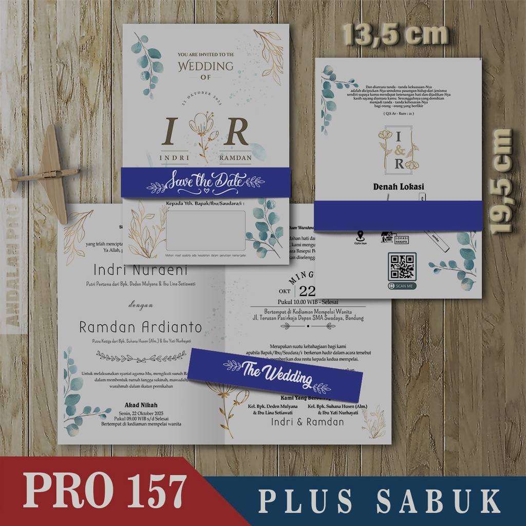 Jual Pro Lipat Plus Sabuk Cetak Undangan Color Berwarna