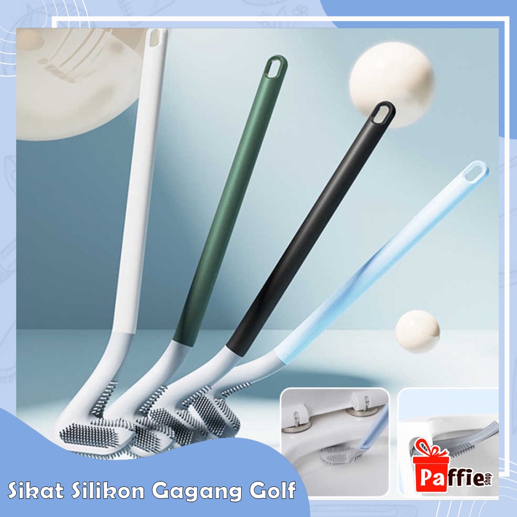 Jual Sikat Silikon Lengkung Wc Toilet Brush Serbaguna Gagang Golf