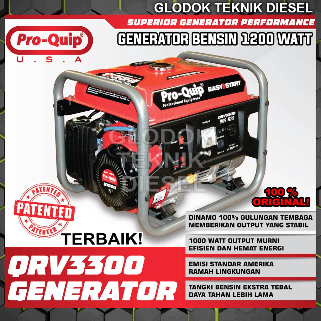 Jual Proquip Generator Bensin Portable Watt Avr Genset Qrv