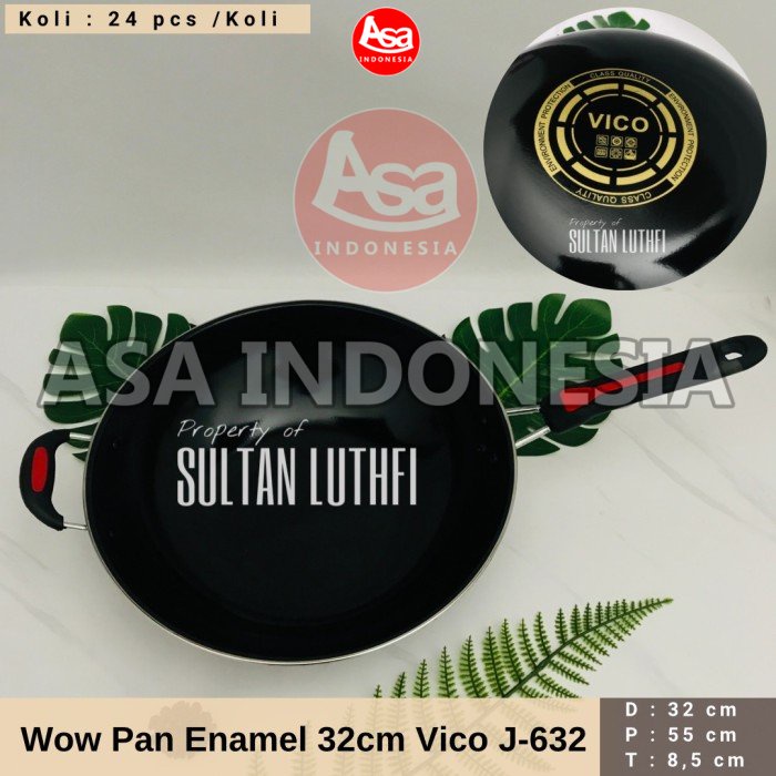 Jual Wok Pan Enamel 32 Cm Vico J 632 ASA Indonesia Shopee Indonesia