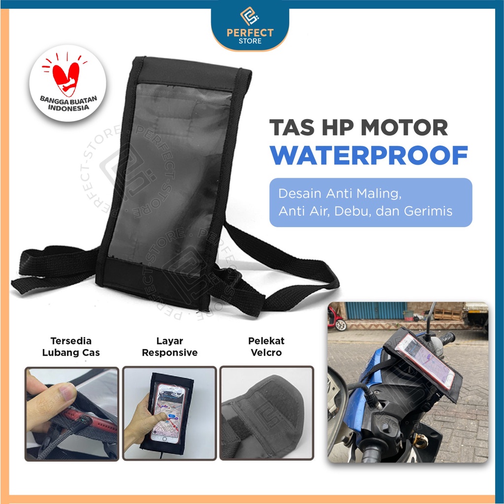 Jual Tas Holder HP Motor Anti Air Dudukan Handphone Ikat Speedometer