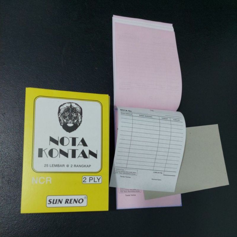 Jual Buku Nota Kontan Kecil Ply Ncr Nota Rangkap Merk Sun Reno Made