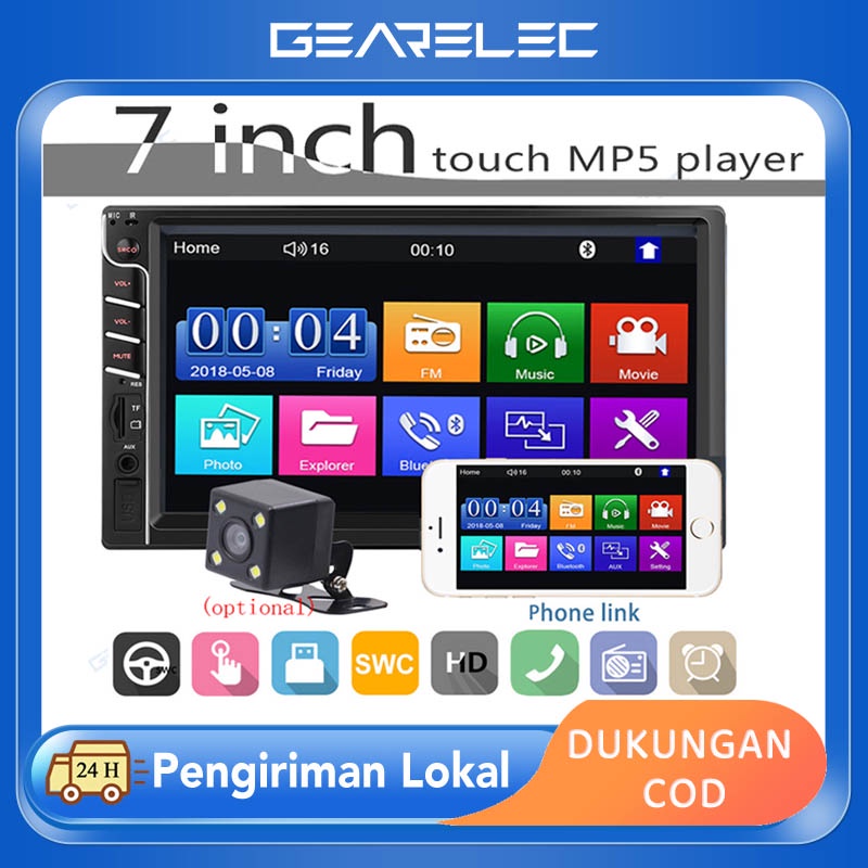 Jual Baru 2din Radio Mobil 7 Inch Stereo Mobil LCD Layar Sentuh MP5