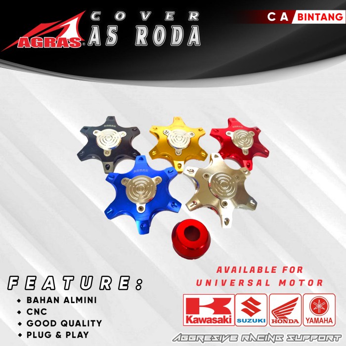 Jual Jalu As Roda Motor Universal Model Bintang CNC Agras Shopee