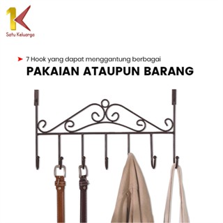 Jual Satu Keluarga Gantungan Baju Belakang Pintu Multifungsi Tanpa Paku