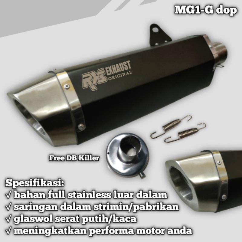 Jual Knalpot Racing Original Rx Exhaust Mg G Dop Silincer Only