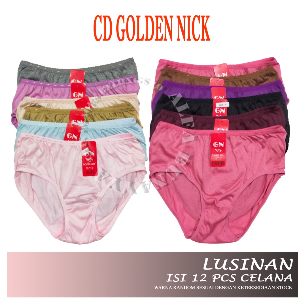 Jual GOLDEN NICK 12Pcs LUSINAN Celana Dalam Wanita CD GN Pakaian