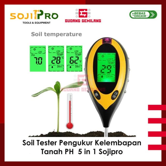 Jual Alat Ukur Kelembapan Tanah Ph 4 In 1 Digital Soil Tester Sojipro