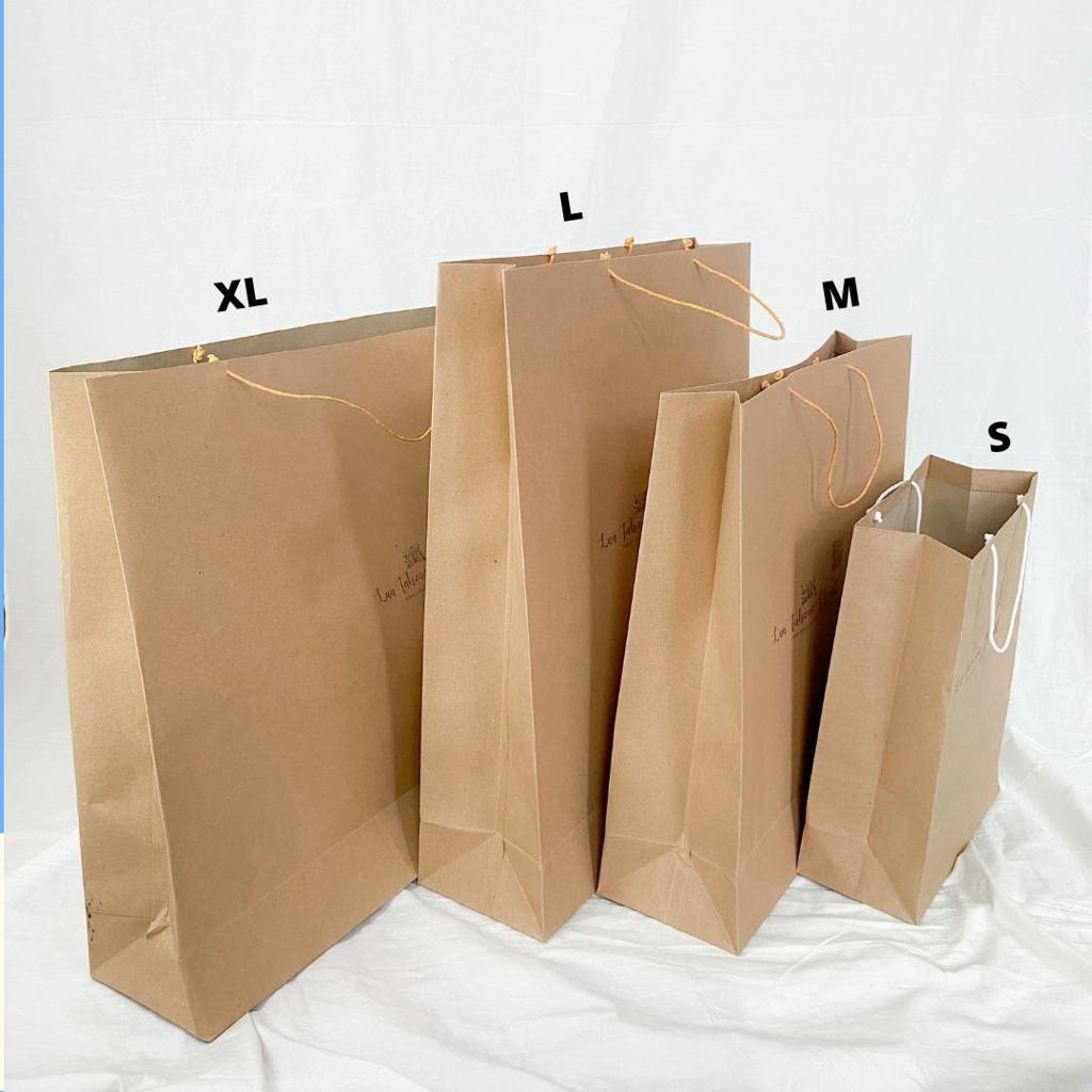 Jual PAPER BAG POLOS JUMBO PAPERBAG SEDANG MEDIUM KECIL CUSTOM TAS