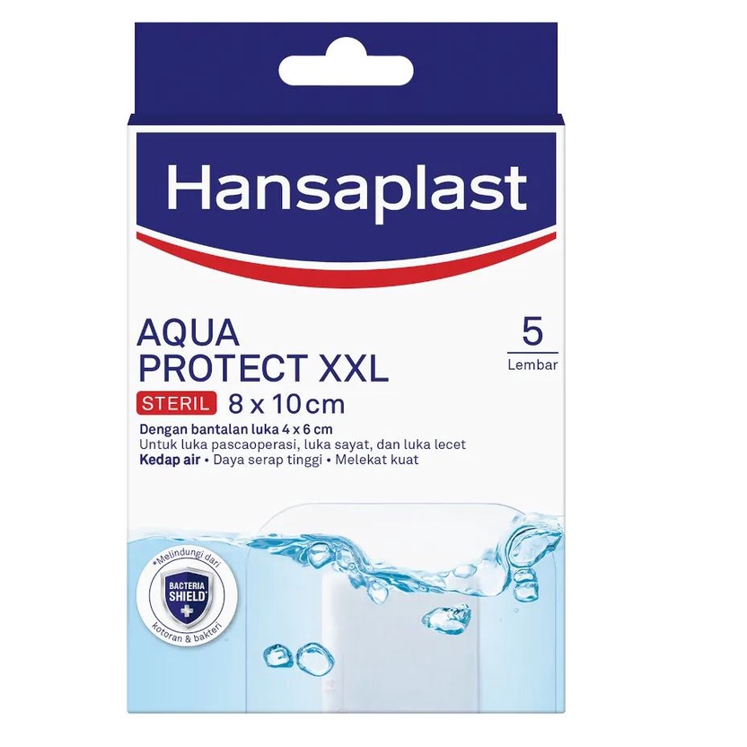 Jual Hansaplast Aqua Protect Steril XXL 8 X 10CM 5S Shopee Indonesia