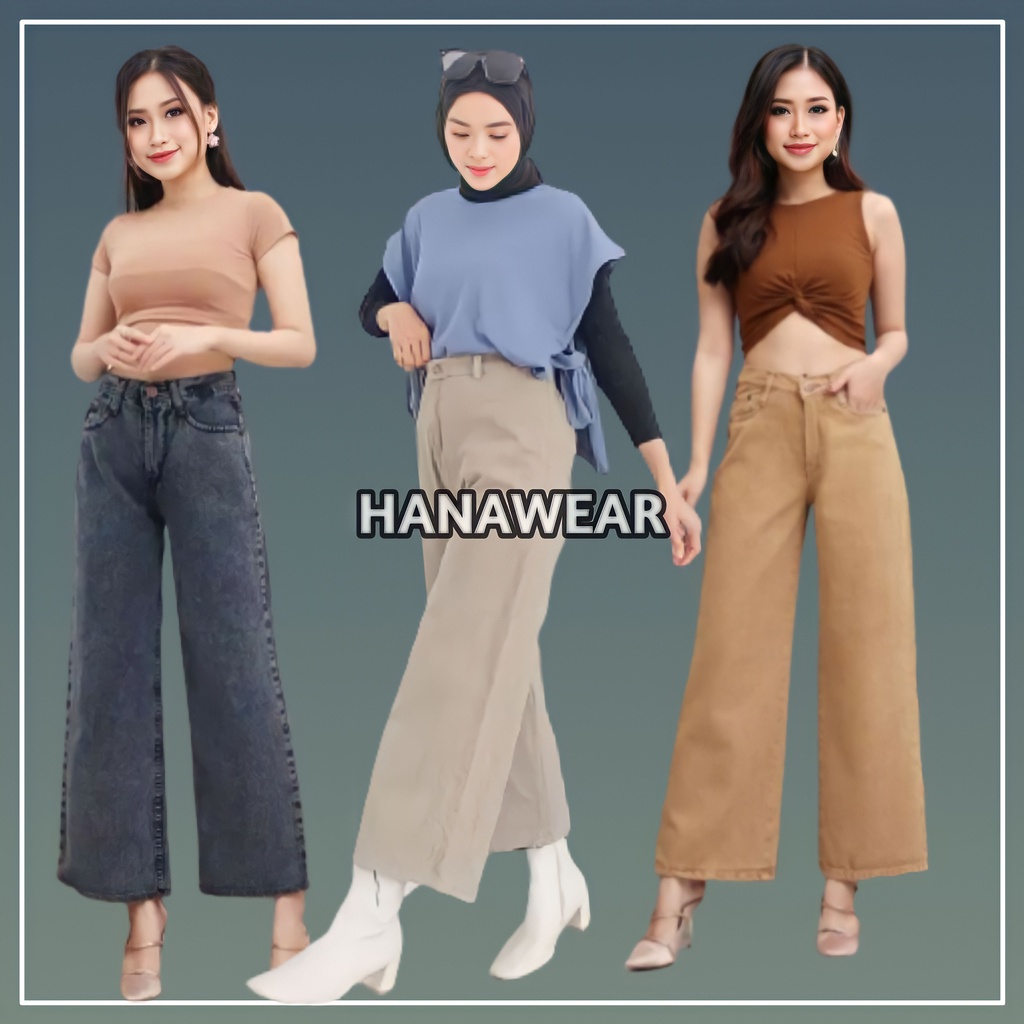 Jual Celana Panjang Mozza Kulot Cullote Wanita Cewek Jins Jeans