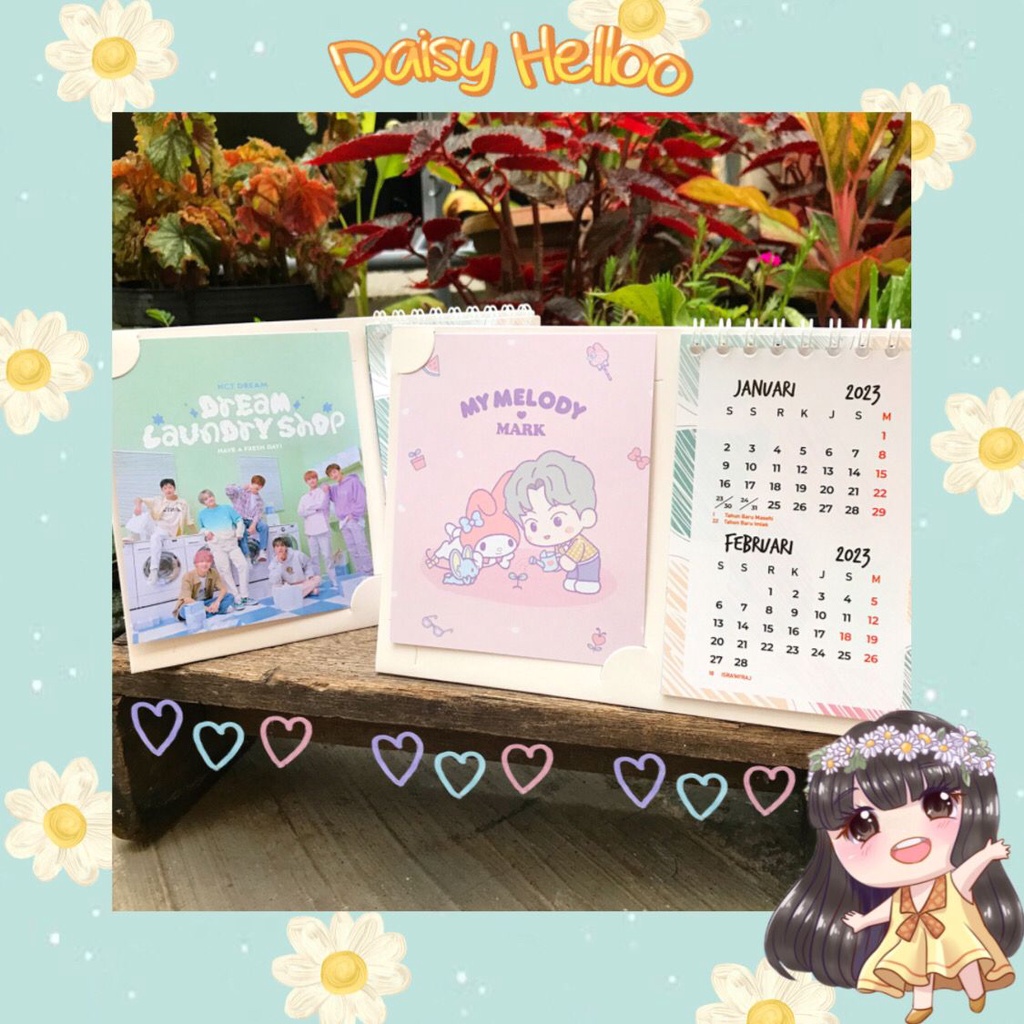 Jual Kalender Meja Kpop Nct Dream Chibi Pastel Laundry Aesthetic