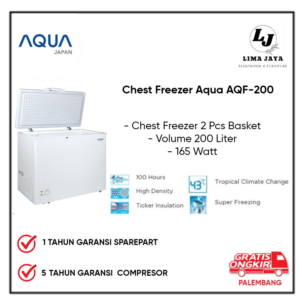 Jual Chest Freezer Aqua Aqf Freezer Box Lemari Pembeku Aqua