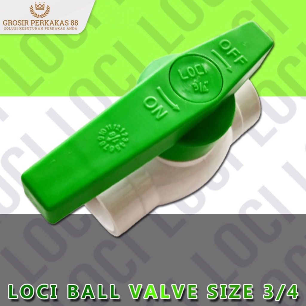 Jual Stop Kran Ball Valve Plastik Pvc 1 2 3 4 Inch Loci Shopee Indonesia