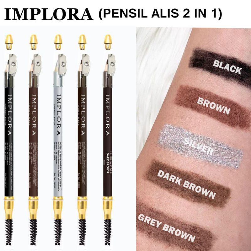 Jual Implora Pensil Alis Eyebrow Pencil G Implora Soft Brow Pensil