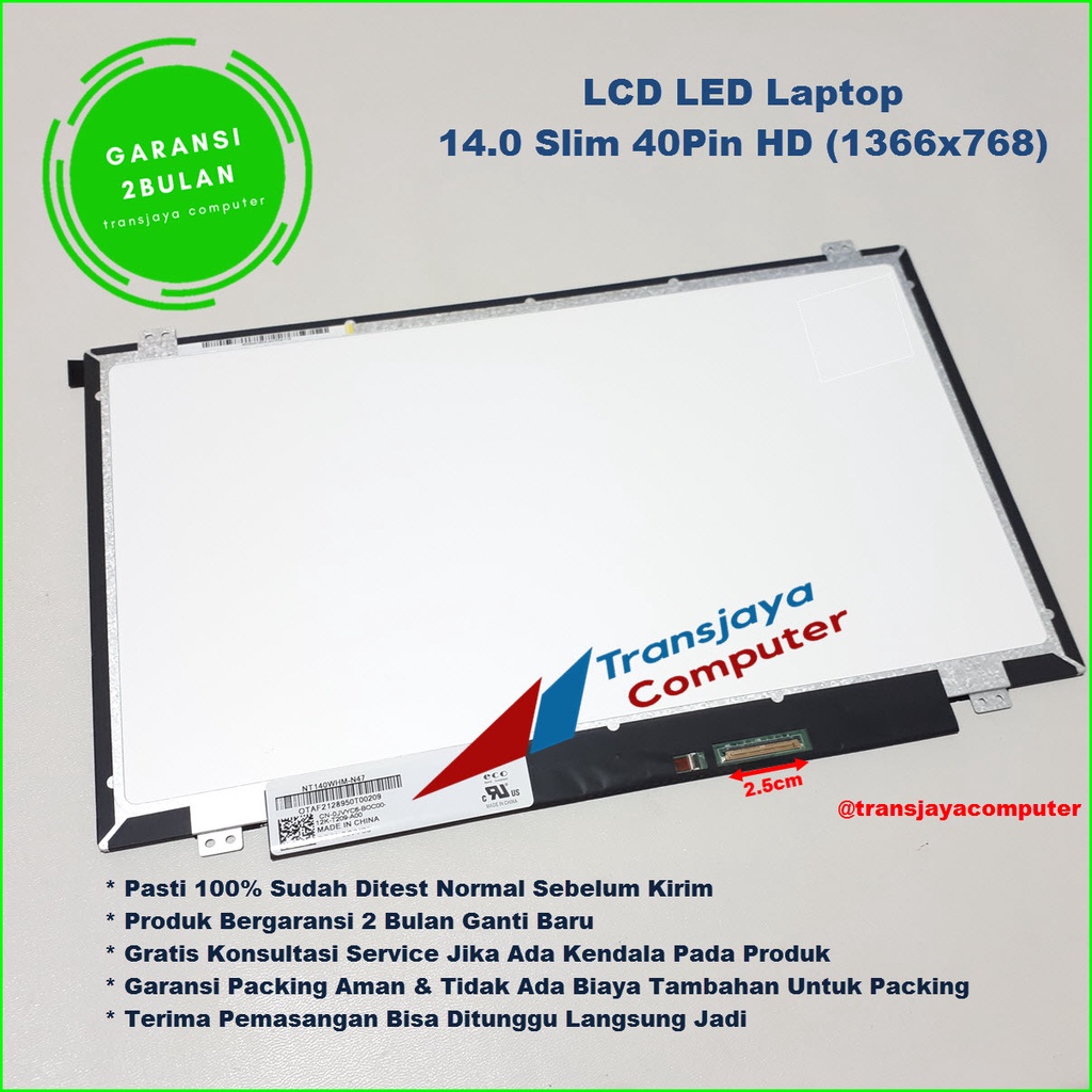 Jual Led Lcd Laptop Dell Vostro Slim Pin