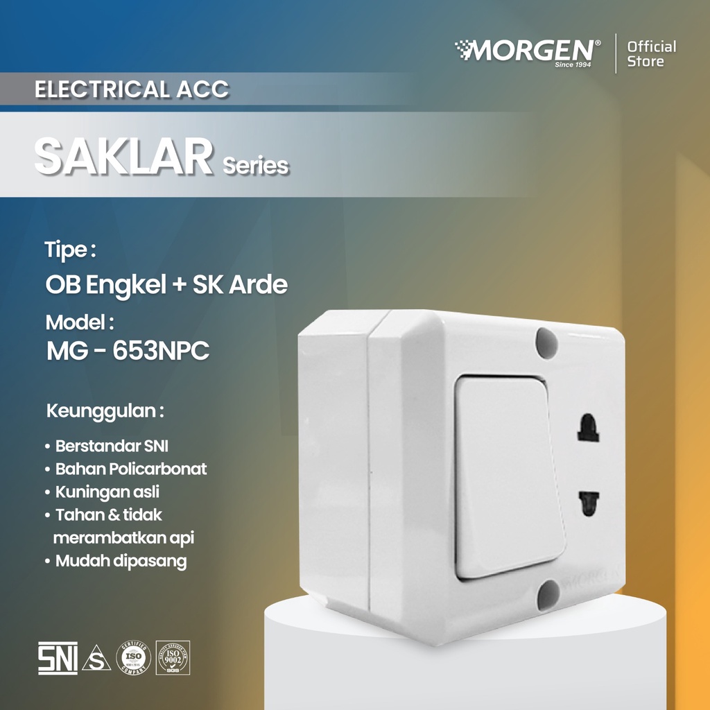 Jual Morgen Saklar OB Engkel Stop Kontak Arde MG 653NPC Shopee