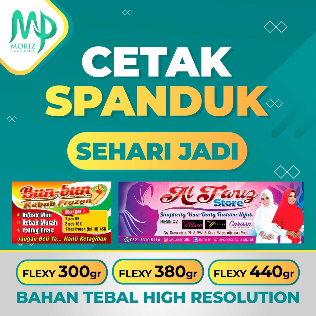 Jual Cetak Spanduk Banner Cepat Bahan Tebal Kualitas High Res Flexi