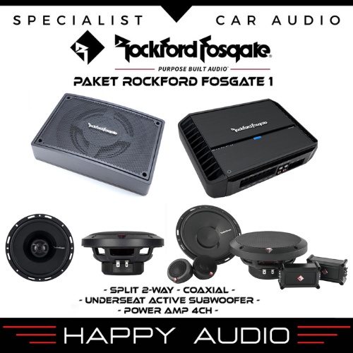 Jual Paket Audio Mobil Full Set Sound System ROCKFORD FOSGATE SIMPLE 1