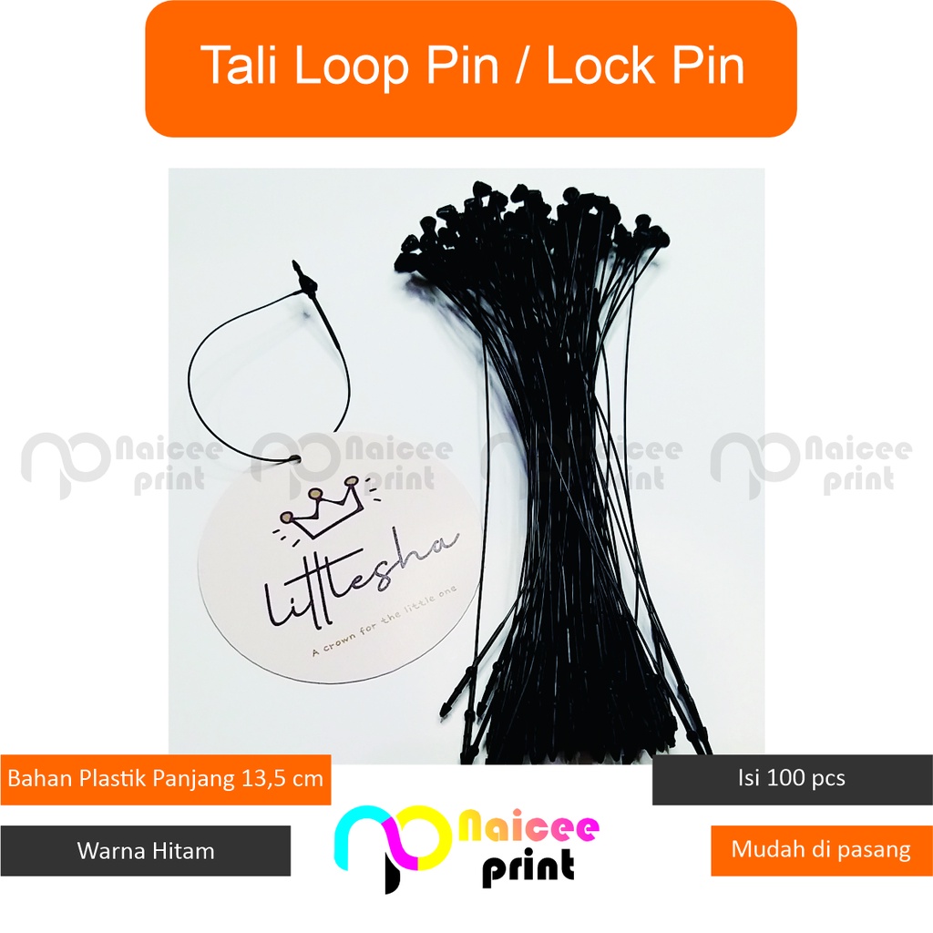 Jual Tali Loop Pin Tali Hangtag Plastik Tali Lock Pin Shopee