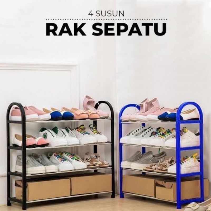 Jual Rak Sepatu Geneva 4 5 Susun Plastik Pipa Besi Murah Kokoh