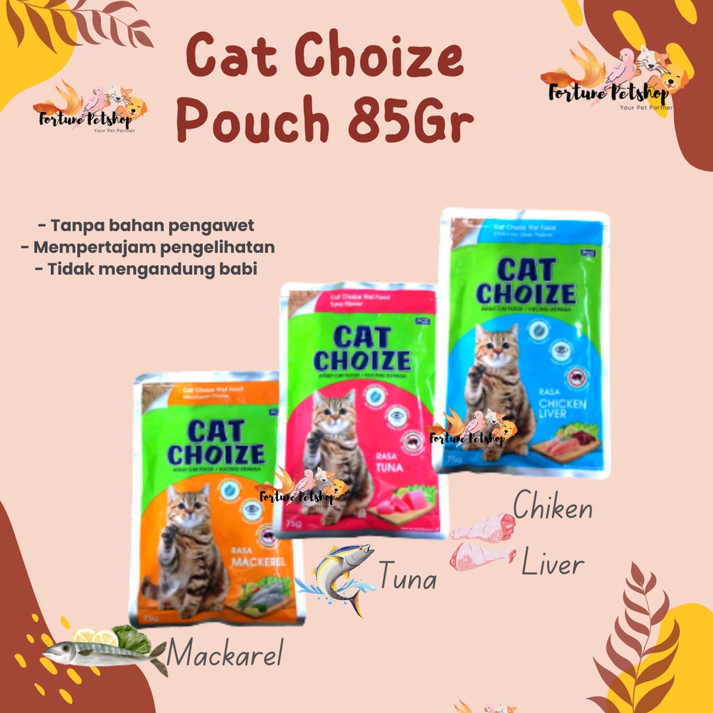 Jual Cat Choize Pouch 75gr Cat Choize Sachet Wet Food Makanan Kucing