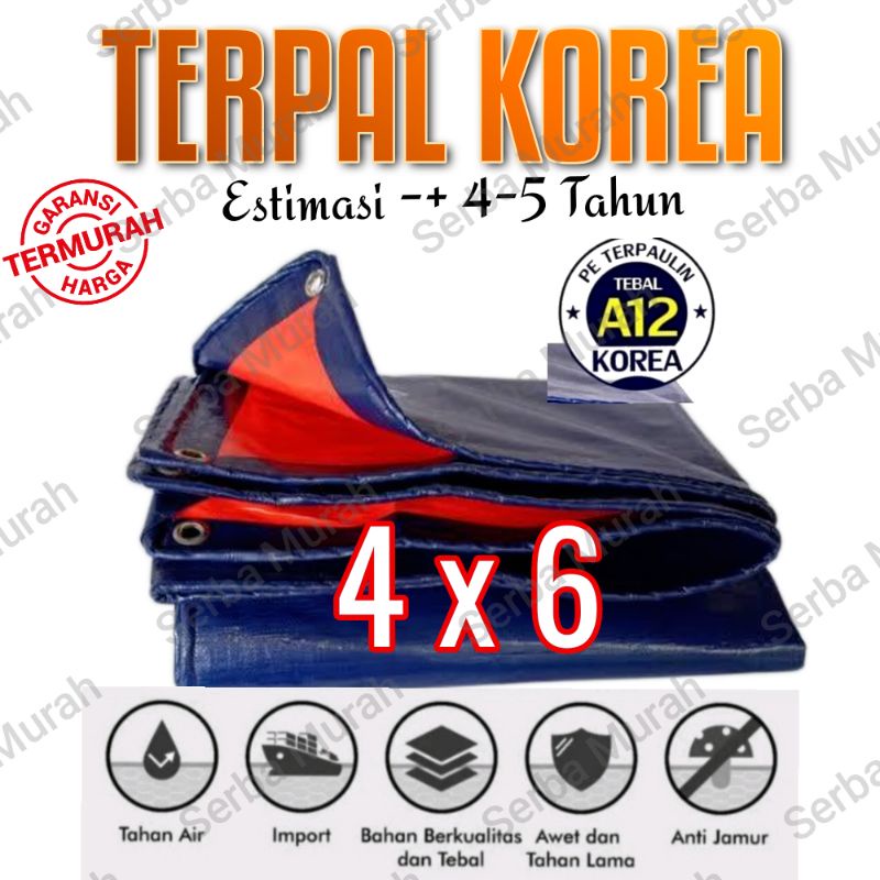 Jual Terpal A12 Korea 4X6 Tenda Plastik Tebal Cap Naga Mas Untuk Mobil