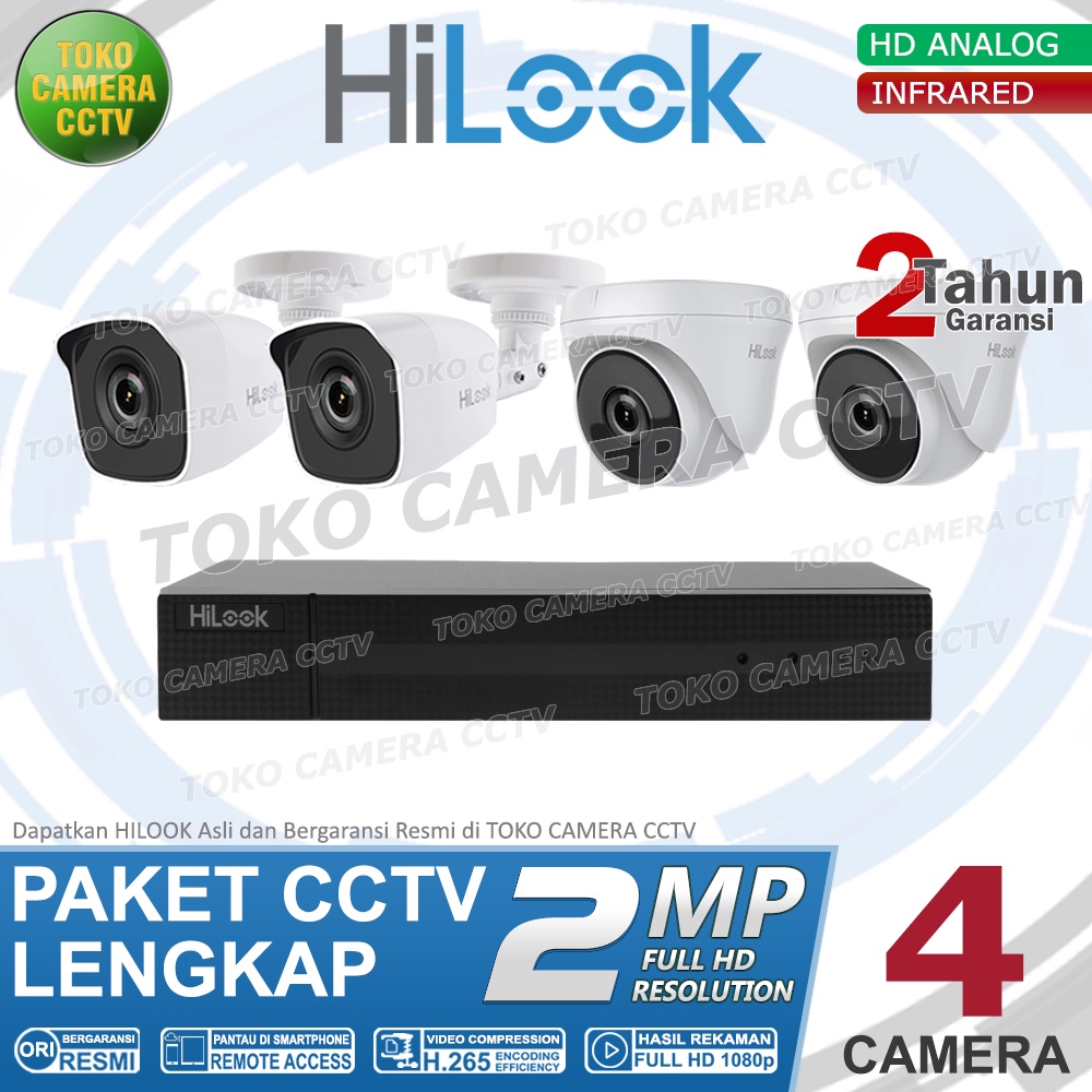 Jual PAKET CCTV HILOOK 2MP 4 CHANNEL Shopee Indonesia