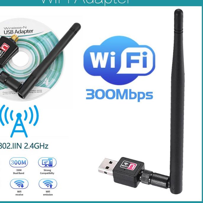 Jual USB Wifi 300 Mbps Wifi Antena Wireless Adaptor Penangkap Sinyal