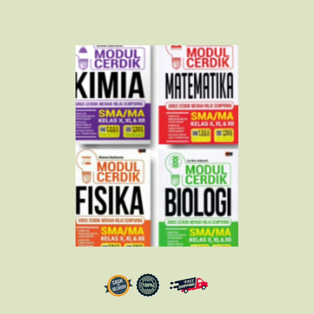 Jual AG MODUL CERDIK KIMIA FISIKA BIOLOGI MATEMATIKA SMA MA KELAS