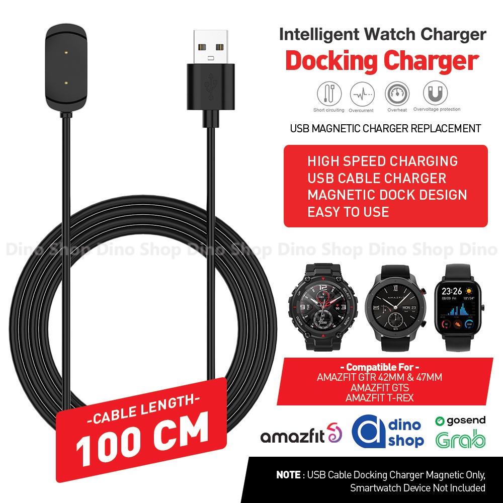 Jual Dock Portable Charger Xiaomi Amazfit GTR 47mm 42mm GTS T REX Kabel