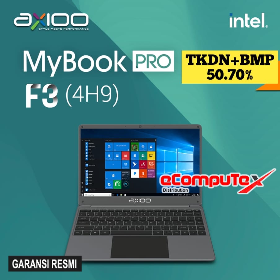 Jual LAPTOP AXIOO MYBOOK PRO F3 4H9 I3 4GB 1TB 14 FHD IPS TKDN