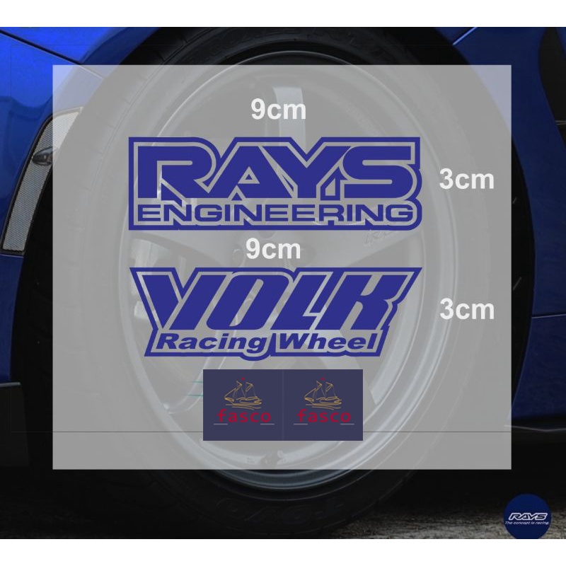 Jual Stiker Velg Mobil Rays Enginering Volk Racing Wheel Rays