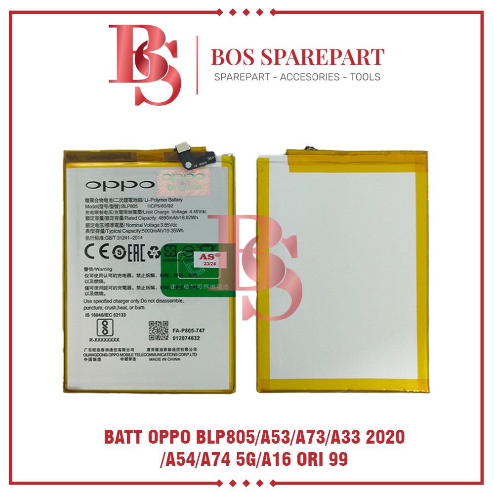 Jual BATERAI OPPO BLP805 A53 A73 A33 2020 A54 A74 5G A16