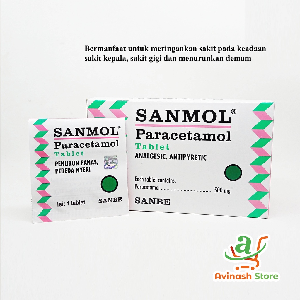 Jual SANMOL TABLET STRIP ISI 4 TABLET Shopee Indonesia