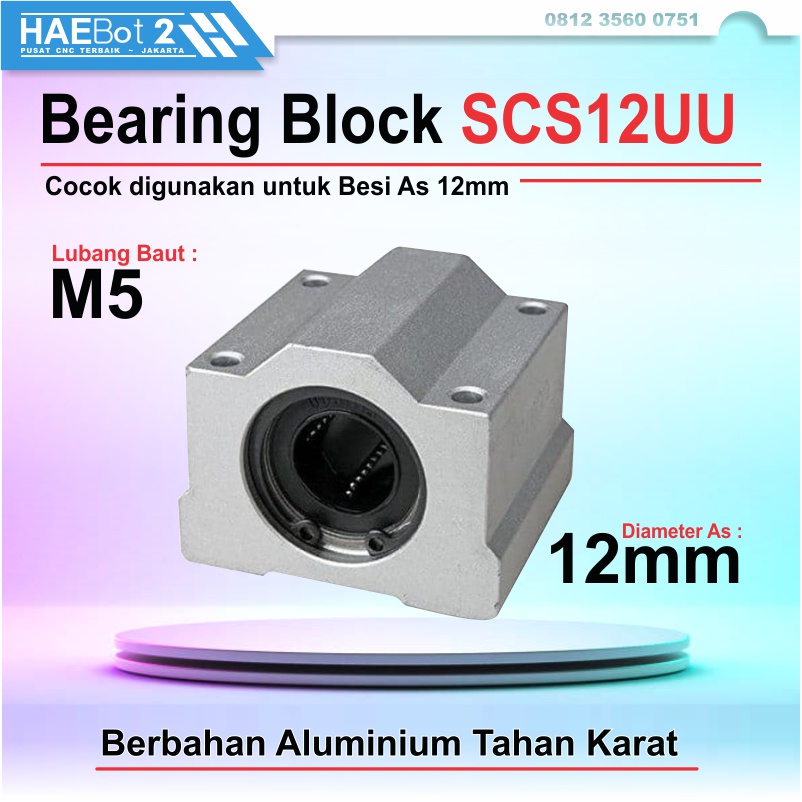 Jual Haebot Scs Uu Scs Linear Ball Bearing Block Bushing Mm