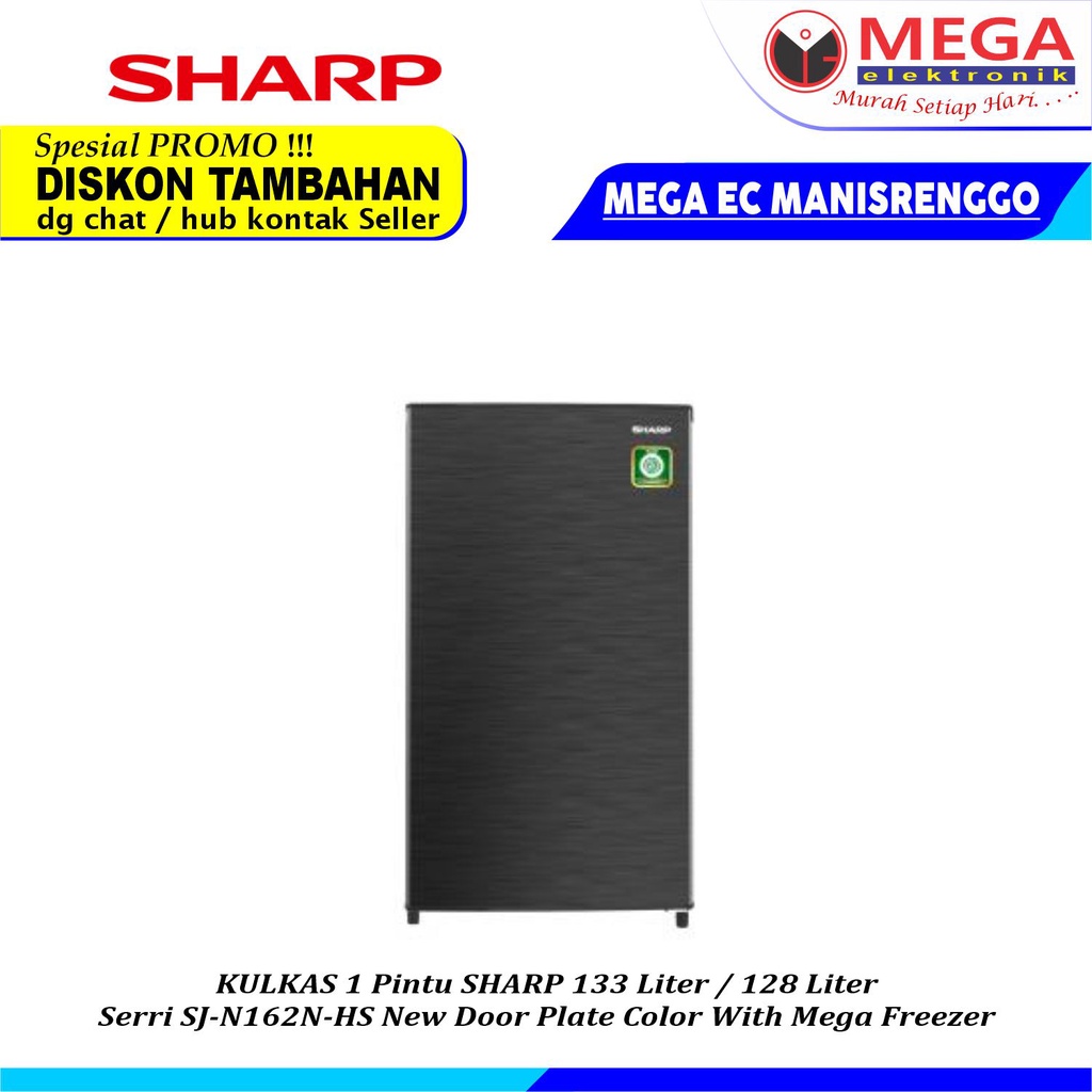 Jual SHARP LEMARI ES 1 PINTU SJ N162N HS 133 LITER BIG FREEZER Shopee