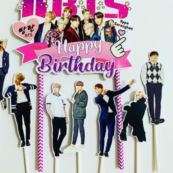 Jual Bts Kpop Topper Cake Birthday Hiasan Kue Ulang Tahun Shopee