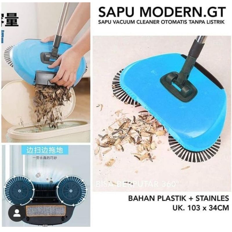 Jual Sapu Lantai Otomatis Ultra Broom Sapu Dorong Modern 3in1 Pembersih