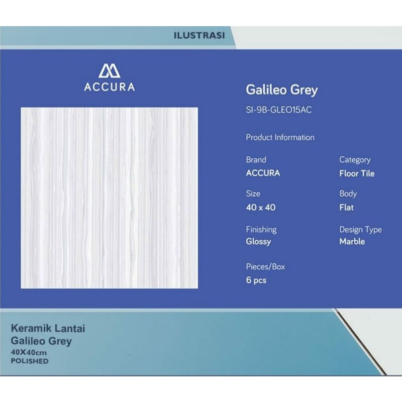 Jual Keramik Lantai 40x40 GALILEO GREY GLOSSY ACCURA Shopee Indonesia