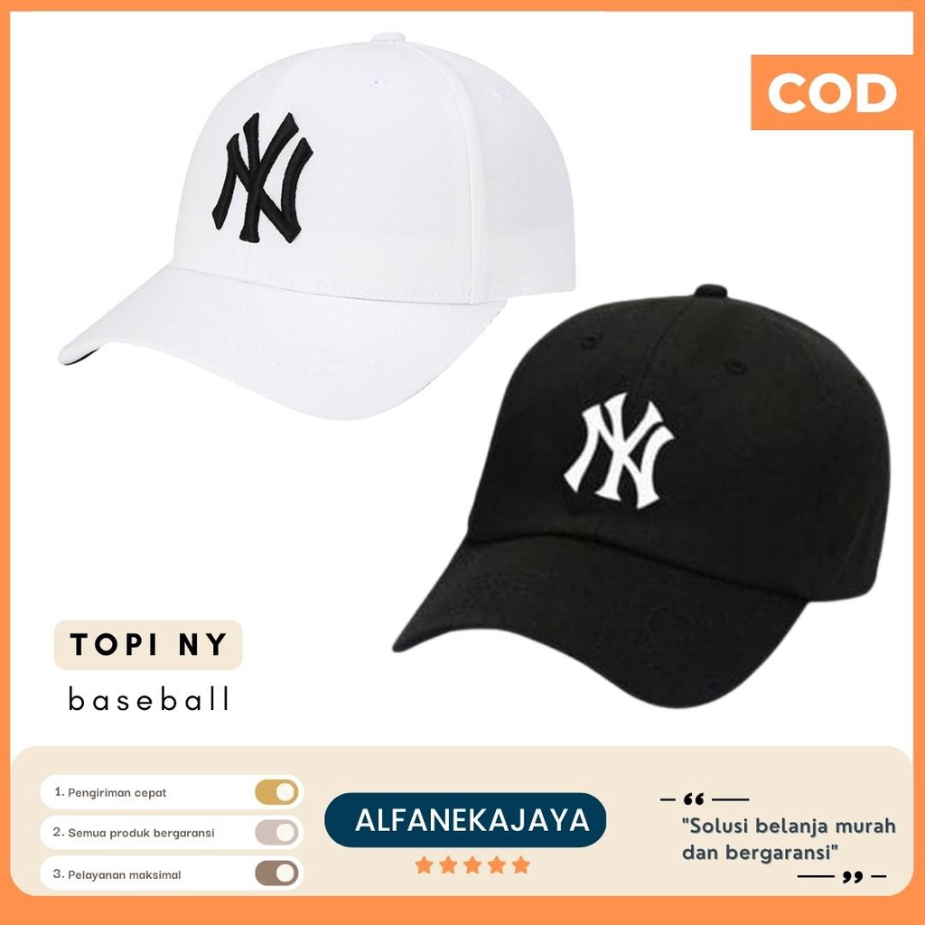 Jual Topi Baseball Bordir Ny New York Murah Berkualitas Shopee Indonesia