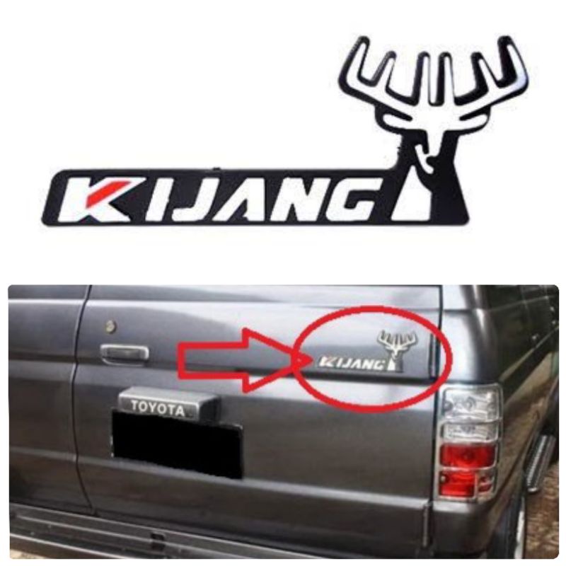 Jual Emblem Kijang Kepala Tanduk Putih Belakang Kijang Super Shopee