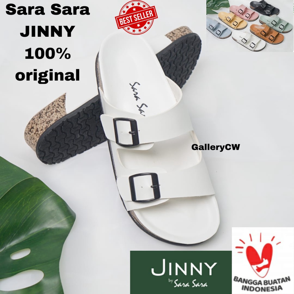 Jual Sara Sara JINNY Sandal Wanita Casual Sendal Slop Puyuh Kekinian