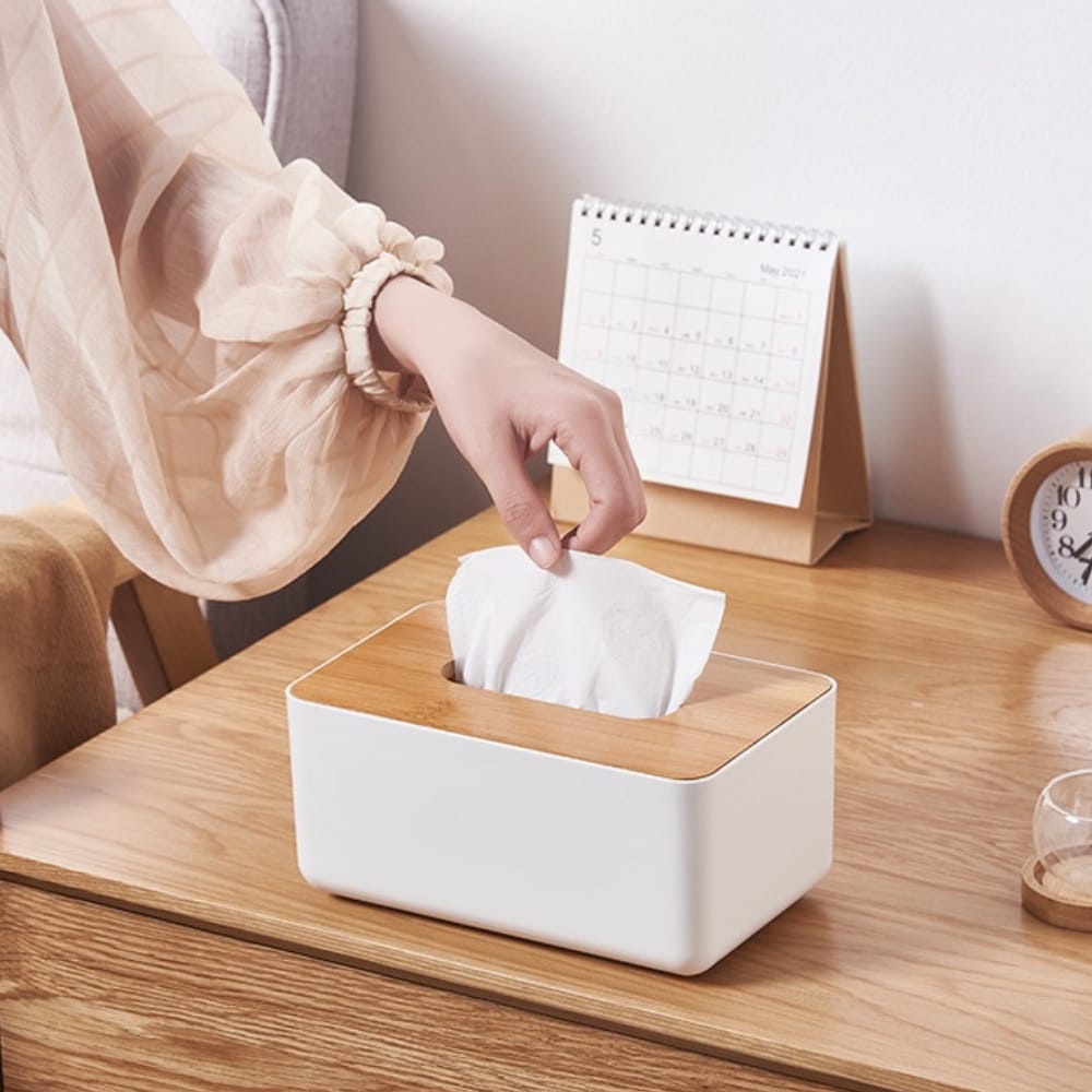 Jual MOOOI Kotak Tisu Tissue Box Elegan Dengan Tutup Kayu Multifungsi