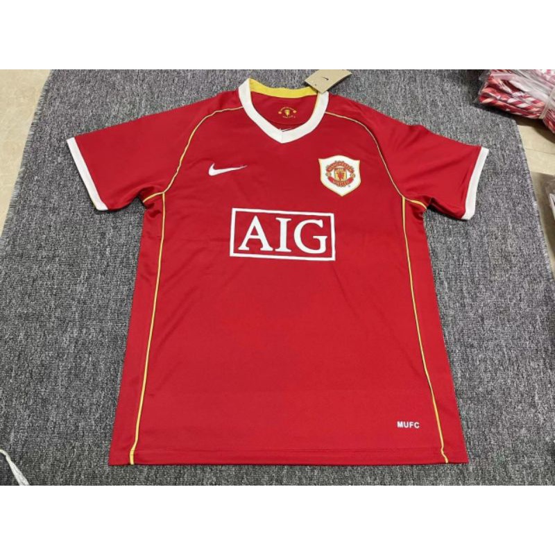 Jual IMPORT Jersey RETRO MU Manchester United Home 2006 2007 AIG Logo