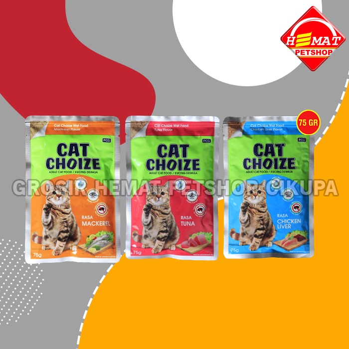 Jual Makanan Basah Kucing Sachet Cat Choize Pouch Wet Food 75 GR