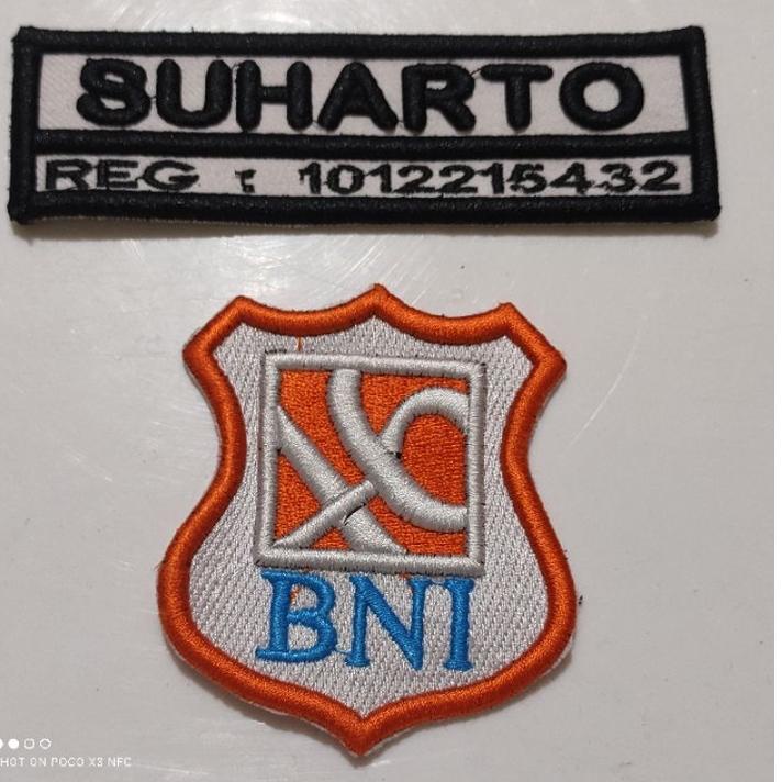 Jual Logo Perusahaan Nama Satpam Bordir Timbul3D KODE 0806 Shopee