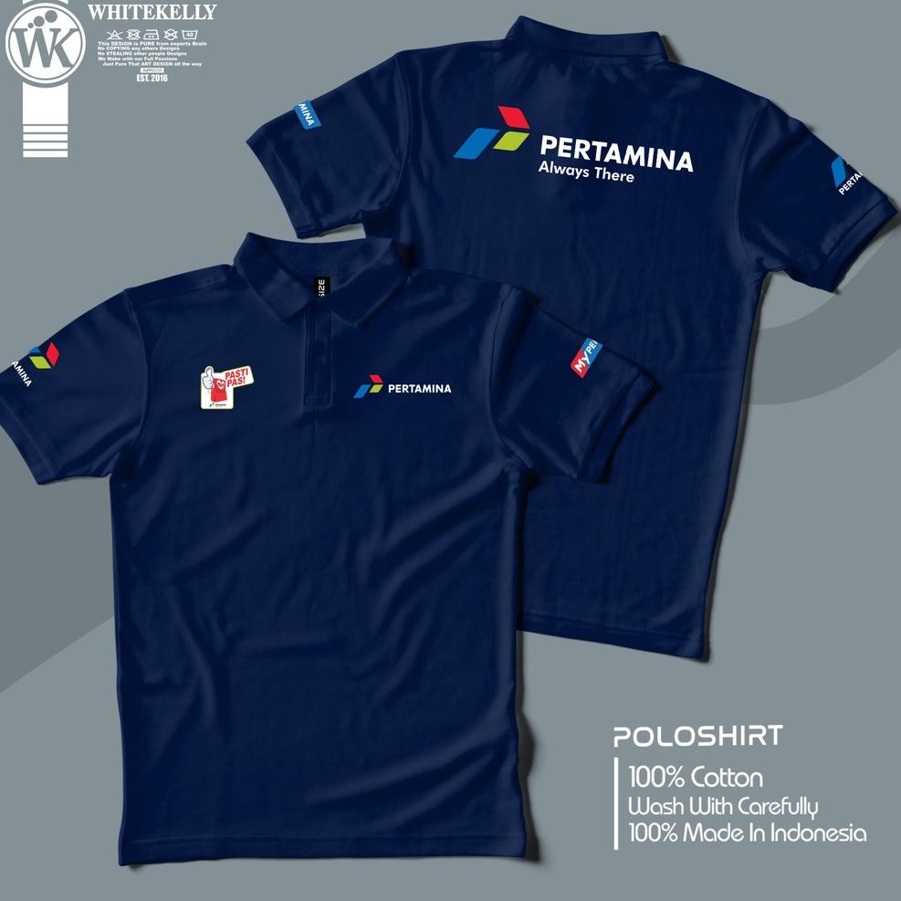 Jual Poloshirt Polo Kaos Baju Kerah PERTAMINA LOGO ALWAYS THERE PASTI